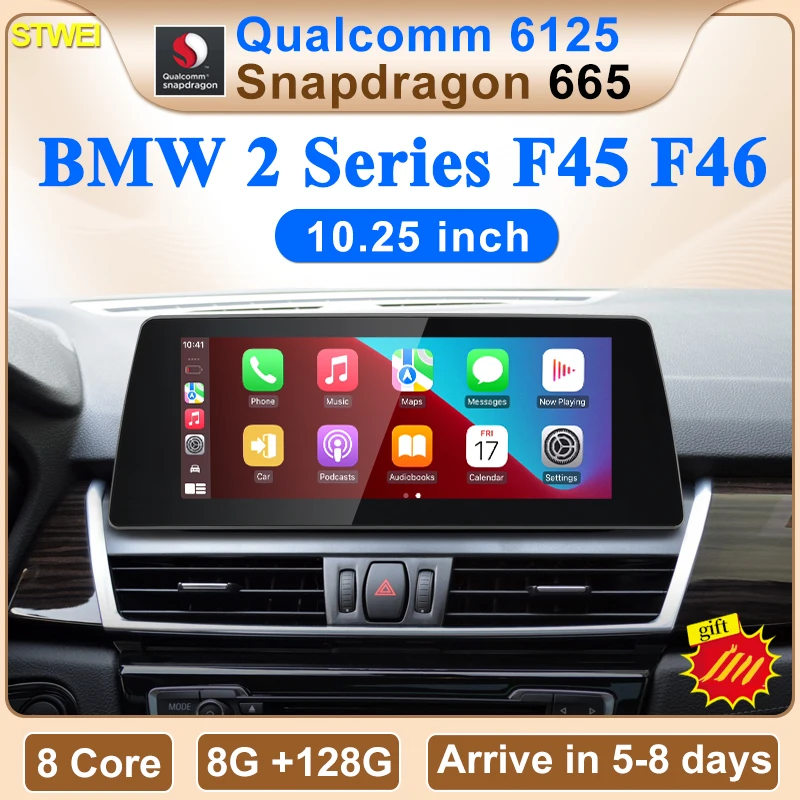 STWEI ID8 Qualcomm Snapdragon665 Android 13 Drahtlose CarPlay AUTO Für BMW 2Serie F45 F46 NBT EVO ID6 Auto Multimedia Player GPS Image