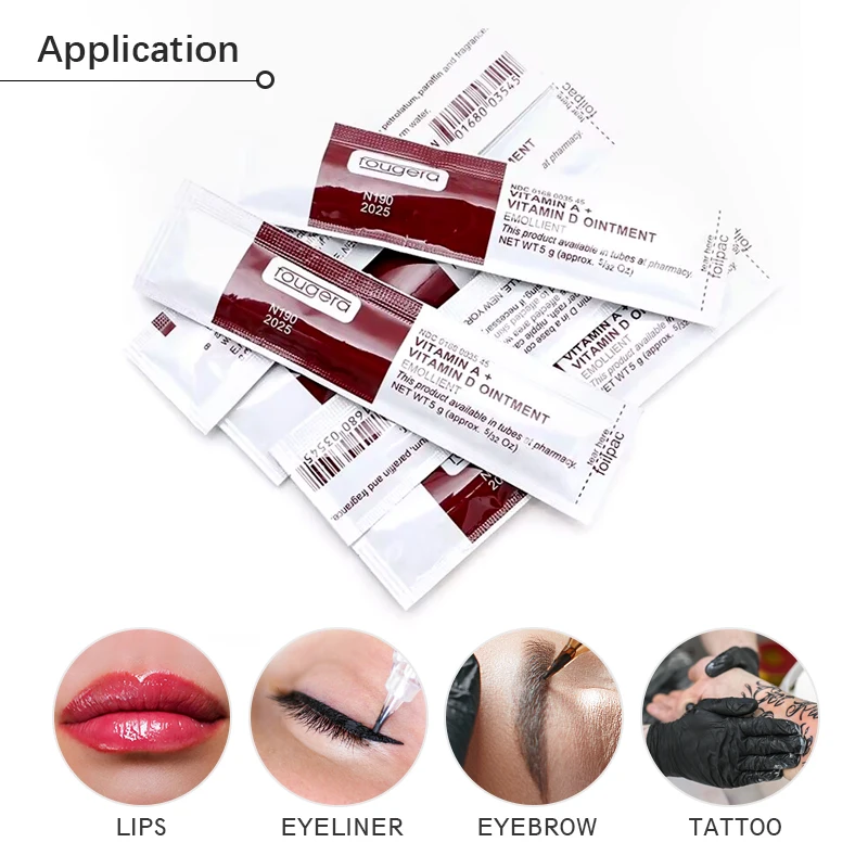 50Pcs Vitamin Salbe A & D Anti Narbe Für Permanent Tattoo Microblading Körper Augenbrauen Lippen Make-Up Nachsorge Reparatur heilung Creme Image
