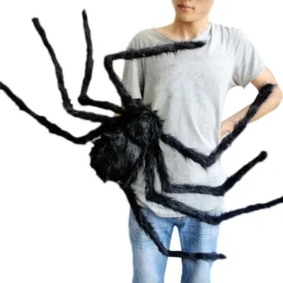Halloween Große Plüschspinne Horror Halloween Dekoration Party Requisiten Outdoor Riesige Spinne Image
