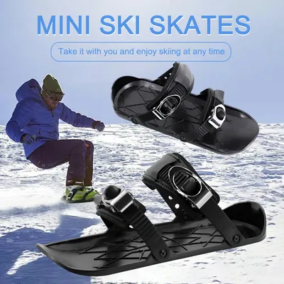 Winter Mini Short Ski Skates Snowboard Stiefel Ski boards verstellbare Short Snow Skateboard Outdoor Sport Classic Anfänger Schlitten