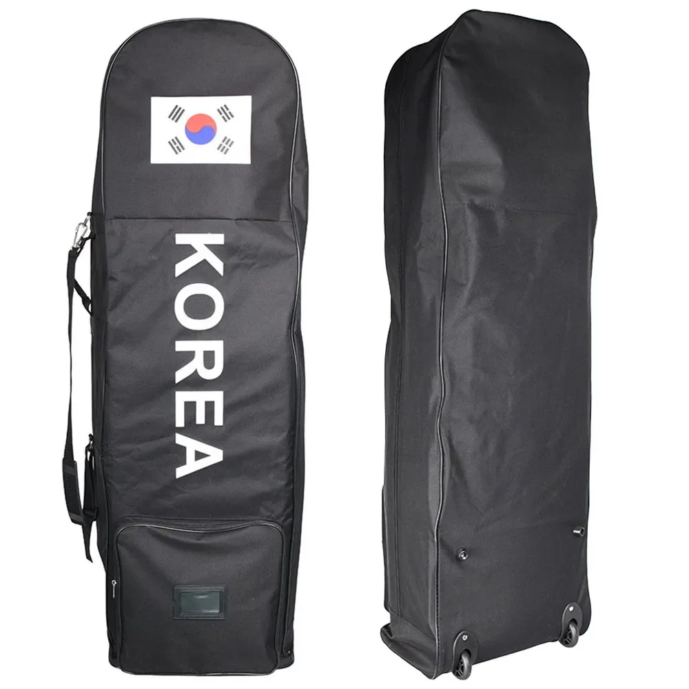 Koreanische Flagge Muster Golf Reisetasche mit Rädern abnehmbare Schulter gurte faltbare Golfschläger Reise abdeckung Golf Aviation Tasche Image