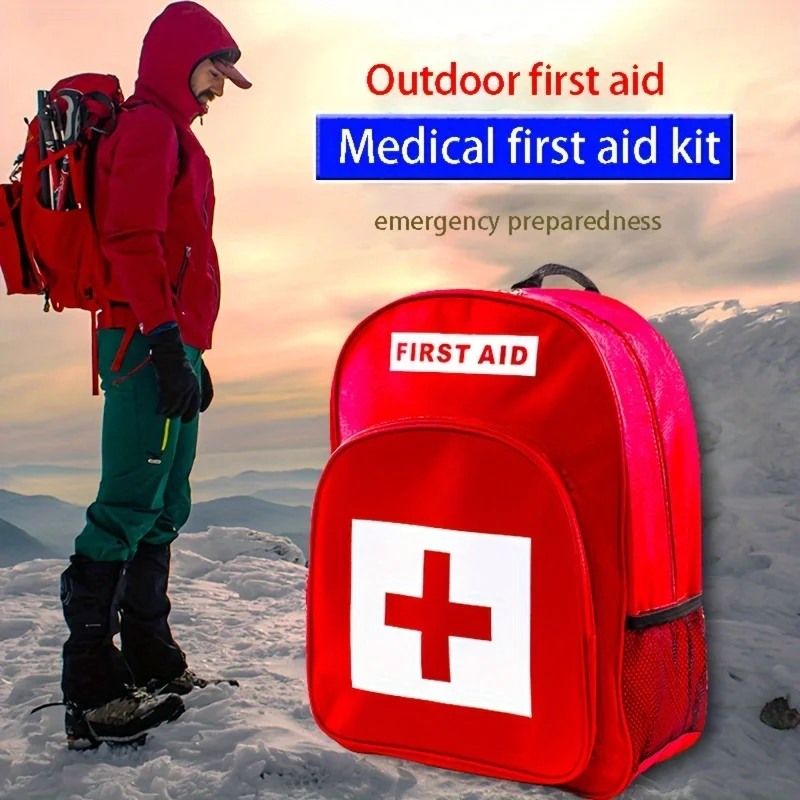 1 Stück (nur Tasche) Erste-Hilfe-Medizin-Set, wasserdichter Outdoor-Camping-Langlebiger Erste-Hilfe-Rucksack mit großer Kapazität Image