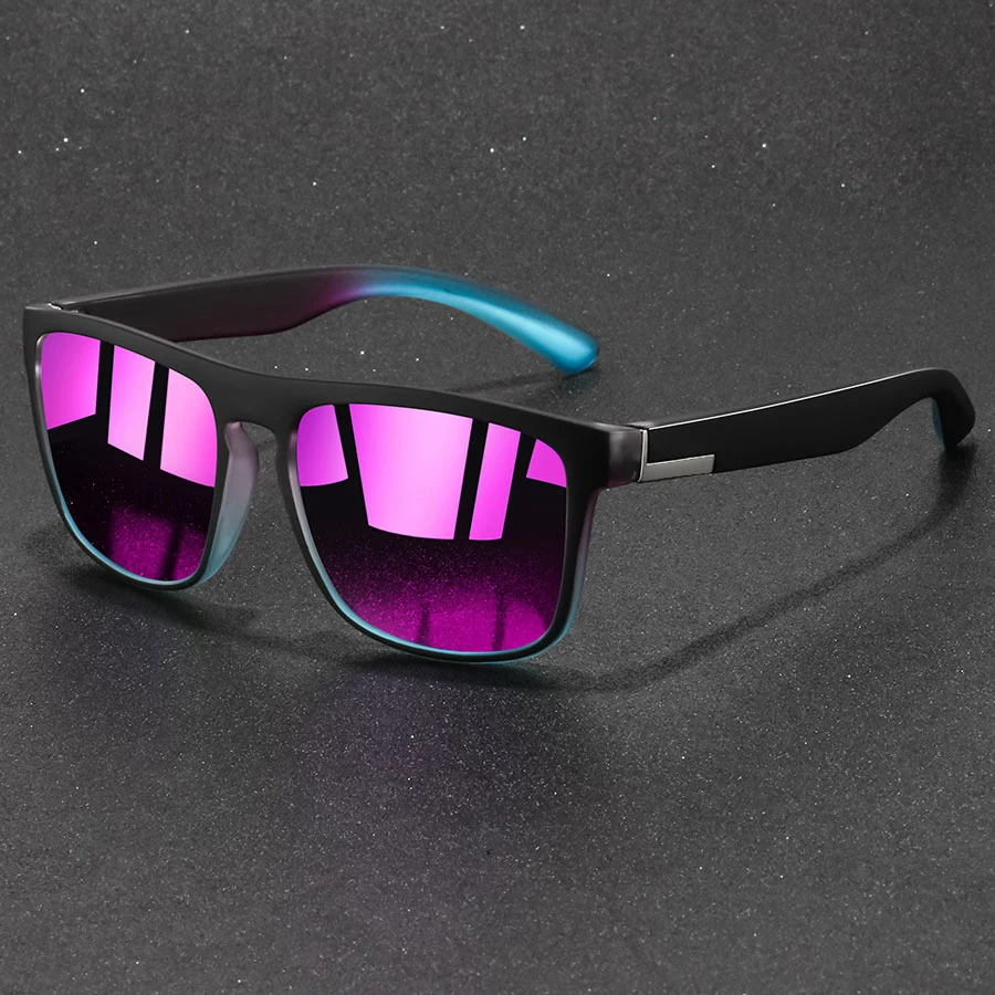 Modische Vintage Quadratische Sportsonnenbrille für Männer und Frauen Angeln Fahren Markendesigner Sonnenbrillen Image