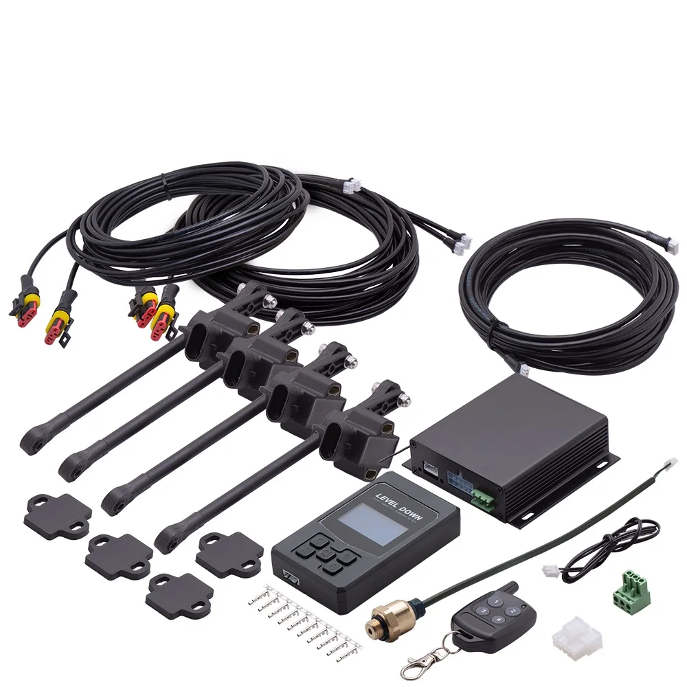 Auto Air Ride Suspension Elektronische Steuerung System mit Höhen Sensor Bluetooth Fernbedienung und Draht Steuerung Universal Image