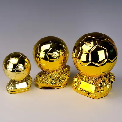 Golden Ball Fußballpokal, Bürodekoration mit galvanisierter Technologie, Fußballpokal, Kunstharz, Image
