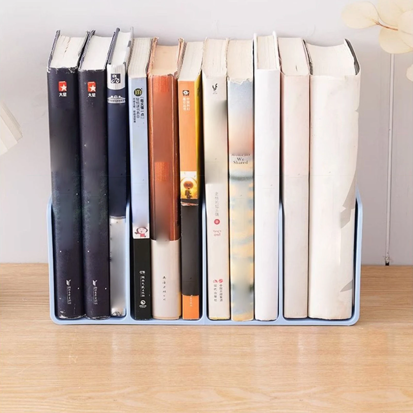 Kunststoff Schreibtisch Datei Sortierer Halter leicht zu reinigen Buch Papier Aufbewahrung steiler für Home Office & Klassen zimmer Image