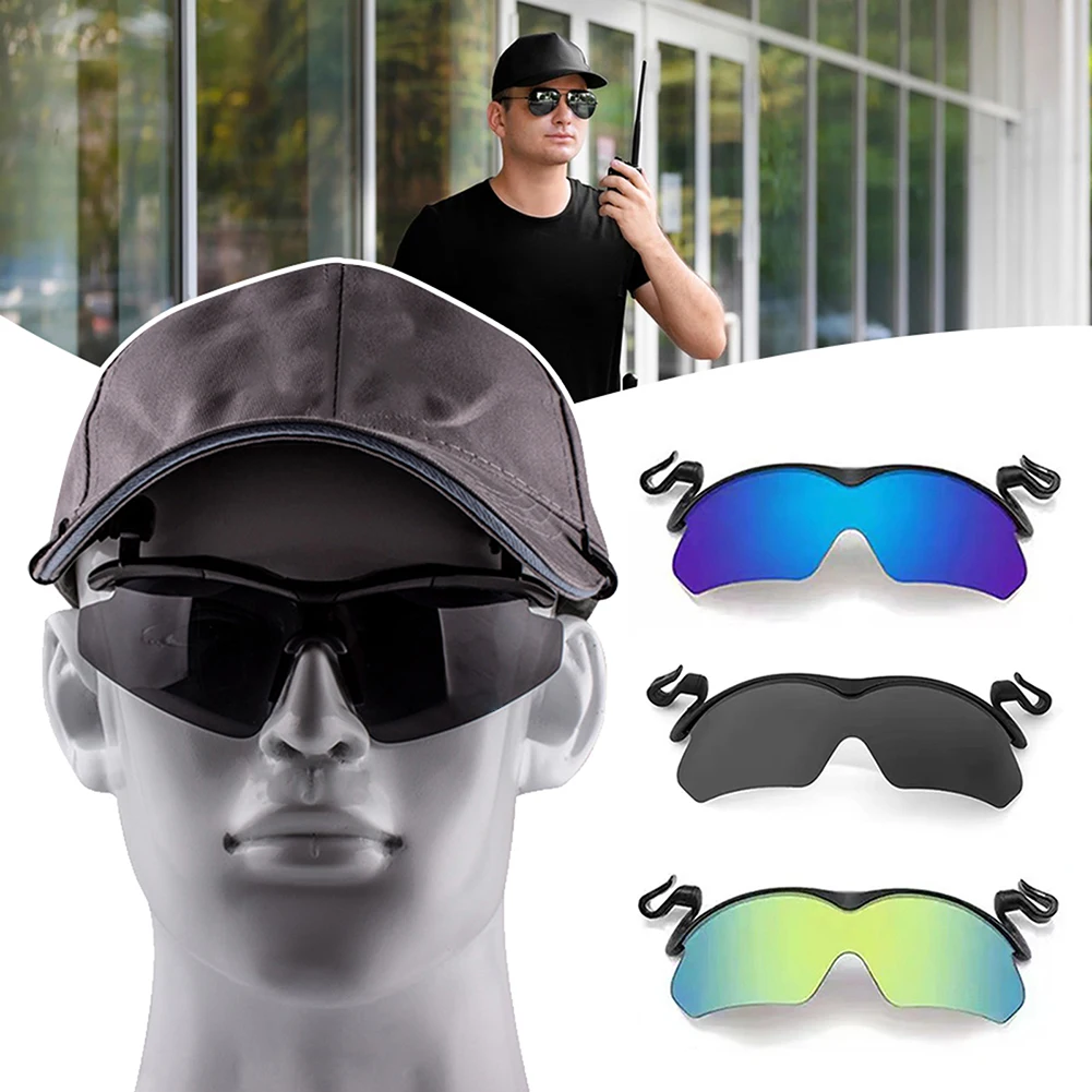 Verstellbare Sonnenbrille mit Hutclip, polarisierte Clip-On-Sonnenbrille für Hutkrempe, UV-beständige, blendfreie Brille zum Angeln im Freien Image