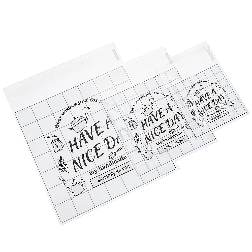 20/50 stücke transparente Kunststoff selbst klebende Tasche haben einen schönen Tag Süßigkeiten & Kekse Taschen kleine Beutel Geschenke Tasche Verpackung Image