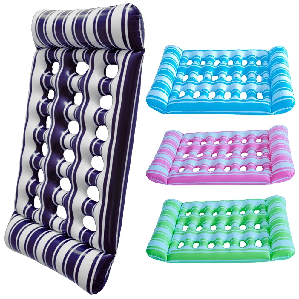 Aufblasbares Wasser Schlaf bett PVC schwimmende Liege Luft matratze Wasser Hängematte Float Sonnen liege Schwimmbad Wohn accessoires
