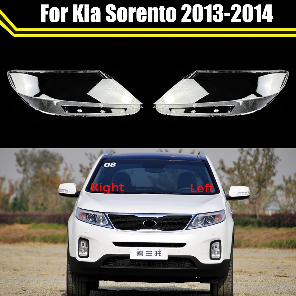 Für Kia Sorento 2013 2014 Auto Ersatz Transparent Lampenschirm Lampe Schatten Front Scheinwerfer Abdeckung Glas Objektiv Shell Licht Kappen