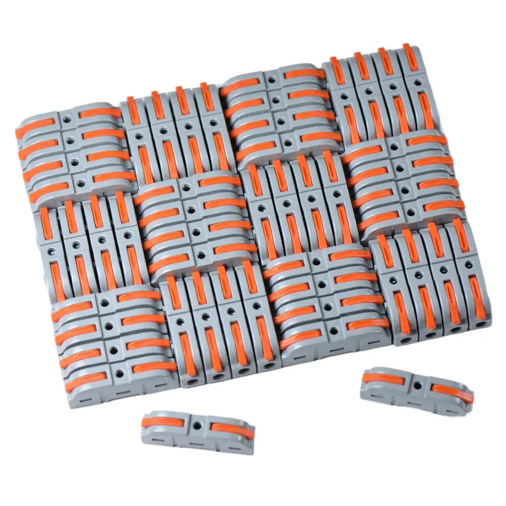 34/50 Stück Hebeldrahtverbinder für Schnellverbindung 28–12 AWG 1-zu-1 Inline-Drahtverbinder Compact Splice Isolierter Anschluss Image