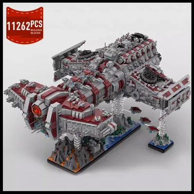 Moc Battle cruiser Raumschiff Modell 11262 Stück Bausteine Spiel waffe Kriegsschiff Schlacht schiff Image
