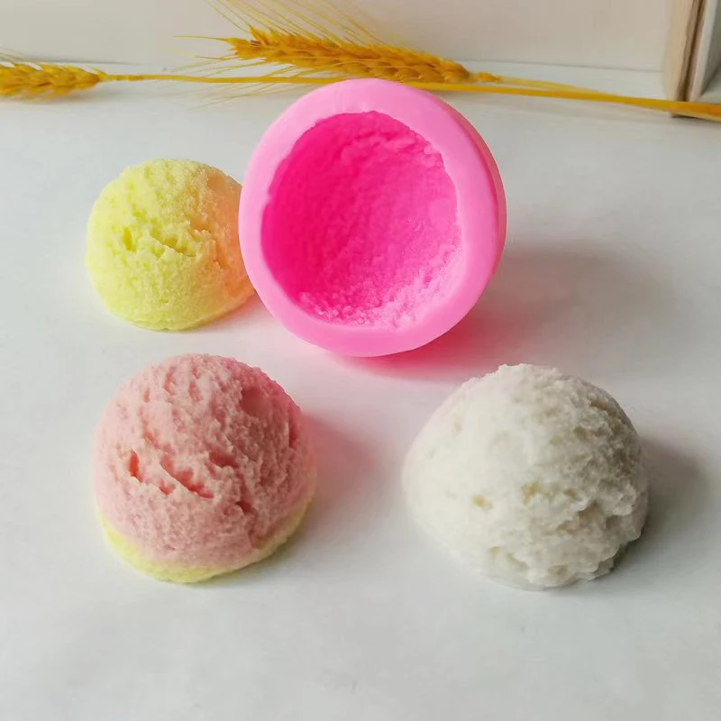 Eiscreme Ball Silikonform DIY Aromatherapie Kerze Gips Ornament Silikonform Image