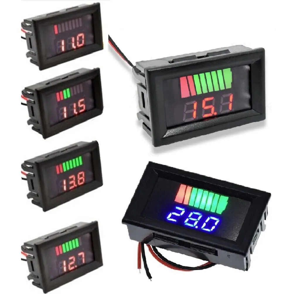 12V 24V 36V 48V 60V Autobatterie-Ladezustand anzeige Lithium-Batterie-Leistungs messgerät-Anzeige LED-Tester Voltmeter Image