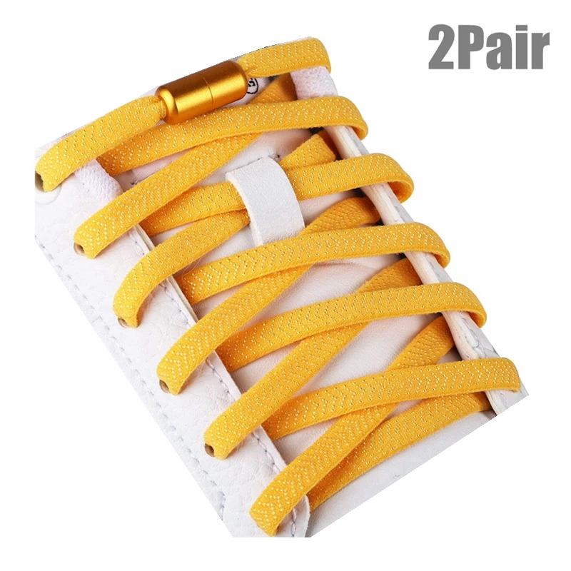 Elastische Schnürsenkel Turnschuhe flache Gummibänder Schnürsenkel ohne Krawatten Erwachsene Kinder Stiefel keine Krawatte Schnürsenkel Schuhe Zubehör 2 Paar