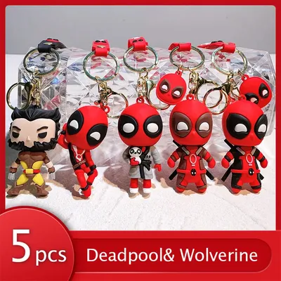 Deadpool & Wolverine Deadpool 3 Keychain Pendant Figure Doll Toy Cool Movie Doll Toy Model Figure