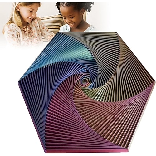 Fraktale Fidget Sechseck, 3D gedrucktes sechseckiges Spielzeug, 3D gedrucktes Fidget, Infinity Würfel Fidget Spielzeug, geometrisches Fidget Spielzeug, Sechseck Spiral Fidget Spielzeug, Stress und Angst Fidget Spielzeug