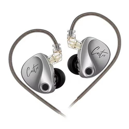 KZ Castor In-Ear-HiFi-Kopfhörer, 2DD, dynamische High-End-Kopfhörer mit abstimmbarer Balanced Armature, Monitor-Ohrhörer mit Kopfhörerunterdrückung