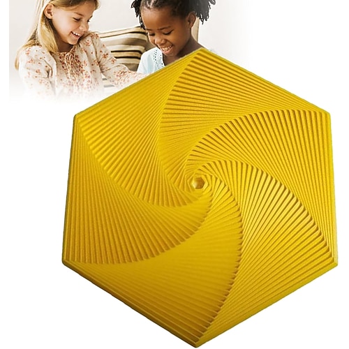 Fraktale Fidget Sechseck, 3D gedrucktes sechseckiges Spielzeug, 3D gedrucktes Fidget, Infinity Würfel Fidget Spielzeug, geometrisches Fidget Spielzeug, Sechseck Spiral Fidget Spielzeug, Stress und Angst Fidget Spielzeug Image