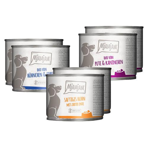 Sparpaket: 24x200g MjAMjAM Adult Hund Mix I (3 Sorten) Hundefutter nass