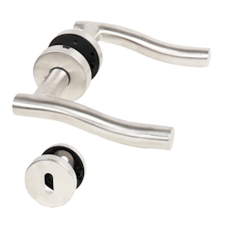 MS Beschläge Buntbart Türbeschlag Anna Rosettengarnitur Edelstahl Drückergarnitur Türklinke Image