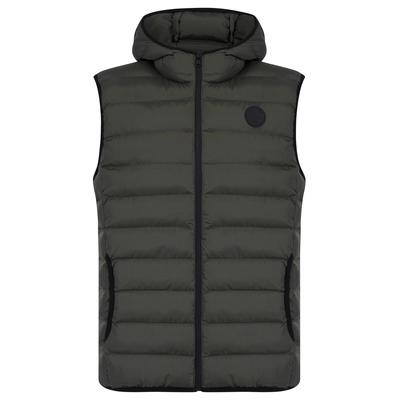 Coats / Jackets Tamaki Quilted Puffer Gilet with Hood in Khaki / M - Tokyo Laundry