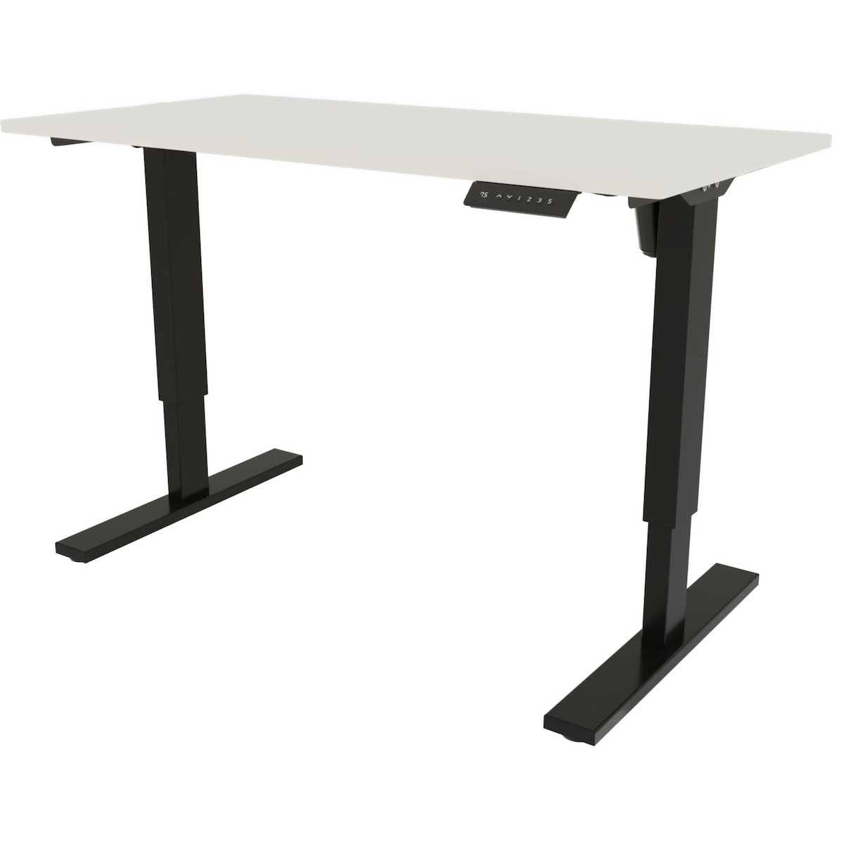 Bisley E-StarterTech elektrisch höhenverstellbarer Schreibtisch 160x60 cm in weiß - Elektrischer Tisch höhenverstellbar mit Memory-Funktion Image