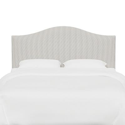 Vanessa Headboard - Arched, Arched/Pinstripe Taupe, King - Grandin Road