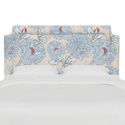 Vanessa Headboard - Clipped, Clipped/Alora Icy Blue, Queen - Grandin Road