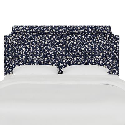 Vanessa Headboard - Clipped, Clipped/Robina Floral Navy, Queen - Grandin Road