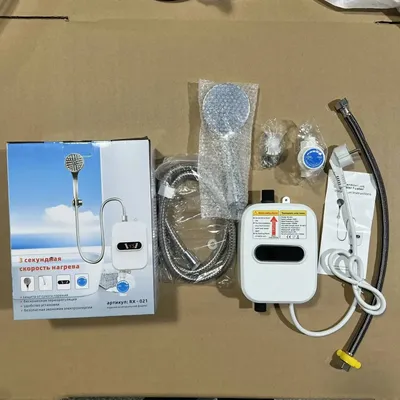 3500W Tankless Mini Hot Water Heater Thermostatic Washing Heating System with Digital Display for Home Kitchen Bathroom