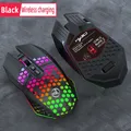 HXSJ gaming T500 rgb ricaricabile laptop da ufficio cordless Type-C pulsante muto cavo mouse wireless da gioco da 2,4 GHz per desktop mac