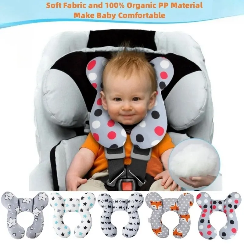 Baby-Reisekissen für Kopf und Hals, verbessertes Baby-Stützkissen, Baby-Nackenkissen für Autositze, Kinderwagen, Reisen Image