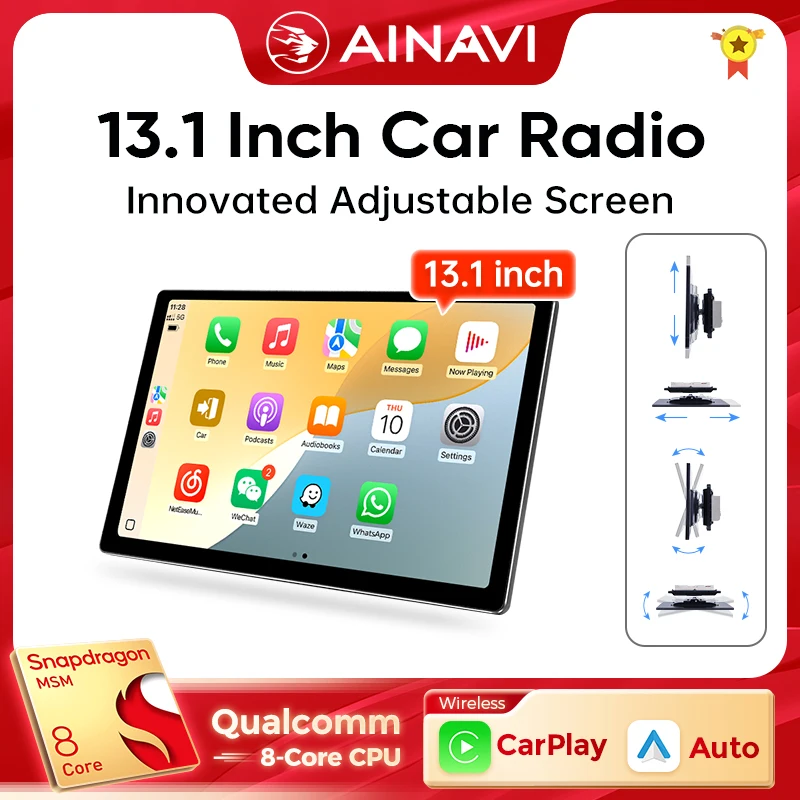 Ainavi 13,1 Zoll Universal Für Toyota Volkswagen Honda Kia Jeep Peugeot Fiat Nissan Auto Radio Carplay Android Auto Multimedia Image