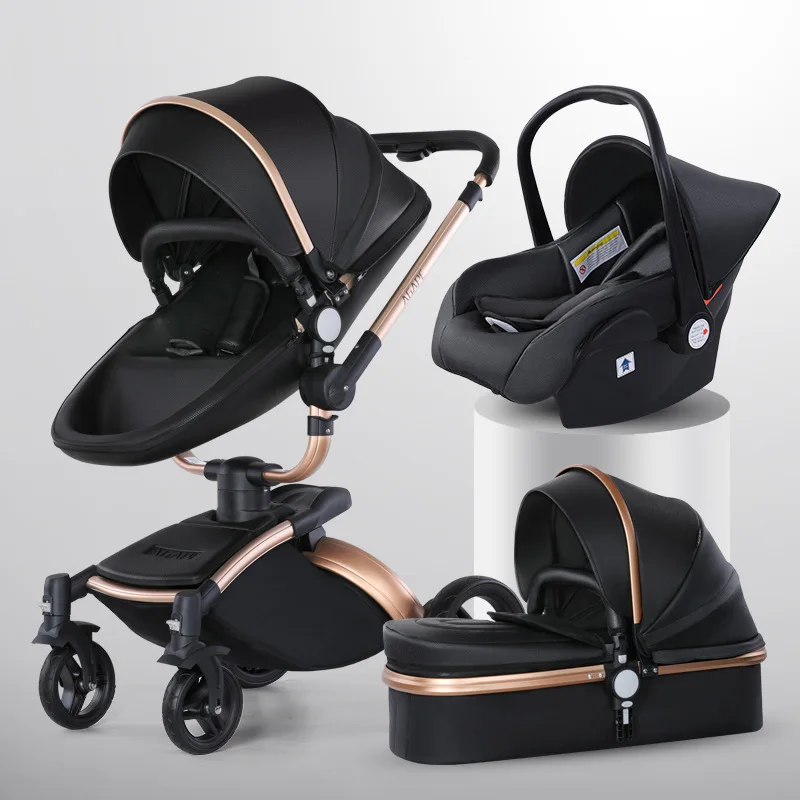 2024 Luxus Kinderwagen Neugeborenen Kinderwagen Baby Auto Carri ange Shell Typ Kinderwagen hochwertige Kinderwagen hohe Landschaft