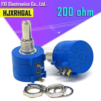 1PCS 3590S-2-201L 3590S 200 ohm 3590S-2-201 3590S-201 Präzision Multiturn Potentiometer 10 Ring Image