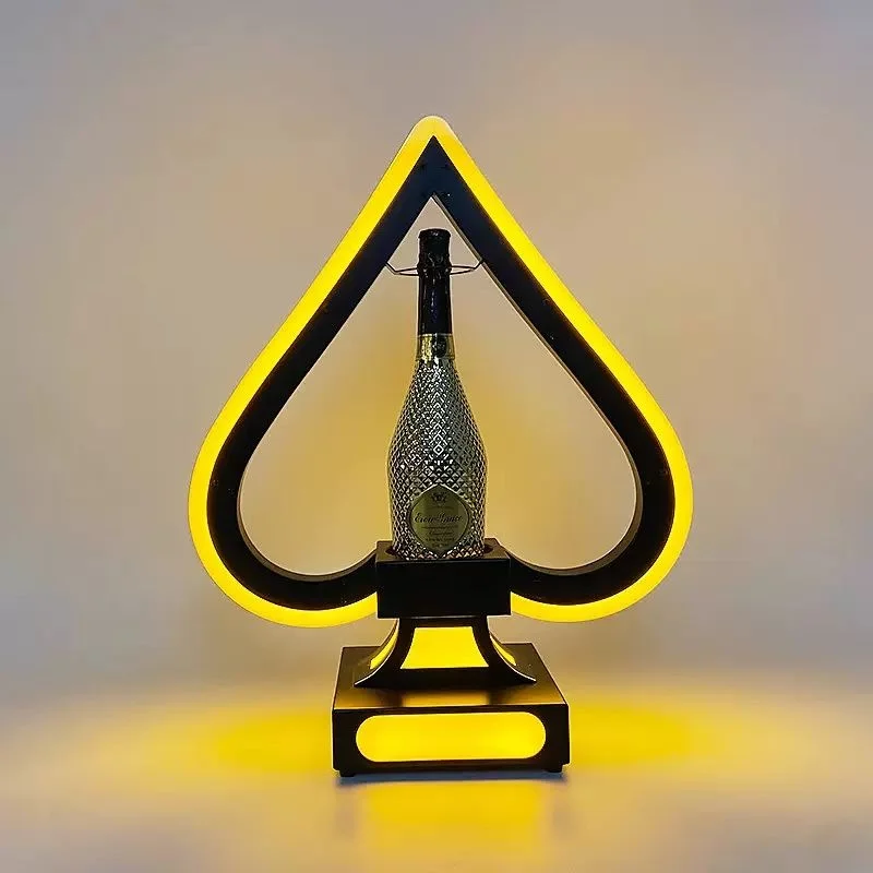 LED beleuchtete Pik Champagner Flasche Moderator Armand de Brignac Glorifier Display Wein Licht box Zeichen VIP Club Service Image