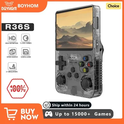 Boyhom neue R36s Retro-Videospiel konsole Linux-System 3,5 Zoll IP-Bildschirm tragbare Pocket-Player Image