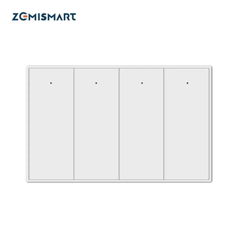 Zemismart WiFi 4-Gang-Wandlichtschalter, funktioniert mit der Tuya Smart Life App, neutrale Fernbedienung, US-Unterbrecher, Alexa, Google Home Image