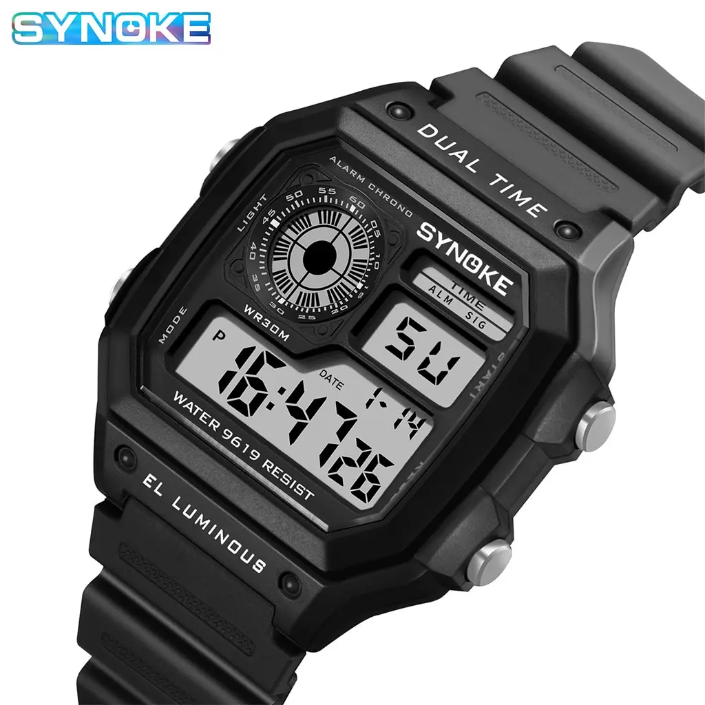 Synoke Militär Digitaluhren Männer Sport leuchtende Chronograph wasserdichte männliche elektronische Armbanduhren Relogio Masculino Image