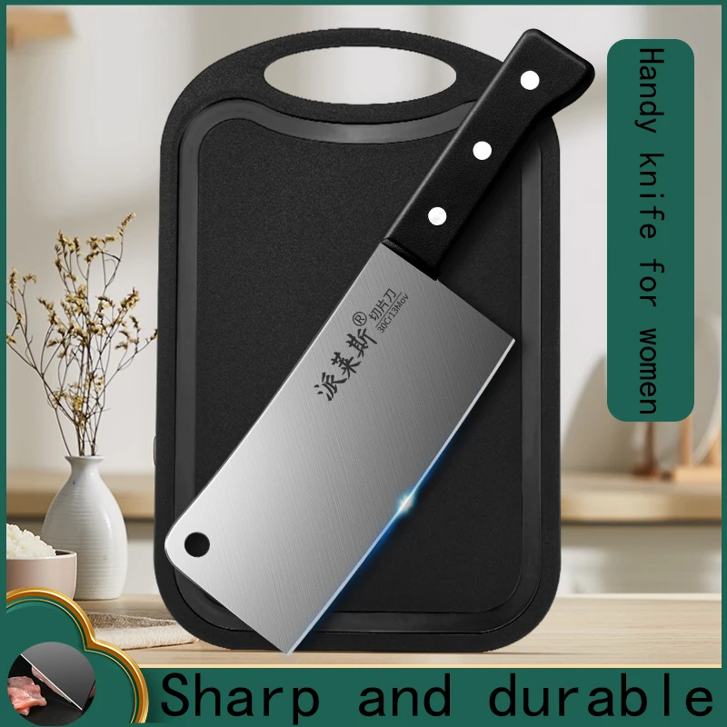 Küchenmesser Schneidebrett 2-in-1 Haushaltsmesser, Haushaltsküchenmesser für Frauen, Schneiden von Obst, Schneiden, Schneiden von Fleisch Image