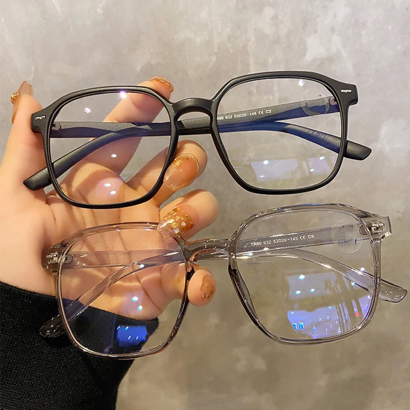 Transparente Computer Brille Rahmen Frauen Männer Anti Blau Licht Platz Brillen Blockieren Gläser Optische Spektakel Brillen für männer Image