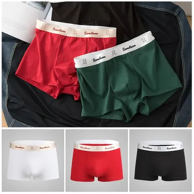 1pcs große Größe M-XXXL neue Herren unterwäsche mittlere Taille Baumwolle U-förmige anti bakterielle Tasche Graphen gefüttert flache Ecke Hosen Unterwäsche Image