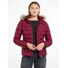 Steppjacke TOMMY JEANS "TJW BASIC HOODED DOWN JACKET EXT", Damen, Gr. XS (34), lila (valley grape), Web, Steppware, Obermaterial: 100% Polyester. Futter: 100% Polyester. Wattierung: 70% Daunen, 30% Federn, unifarben, casual, regular fit hüftlang,...
