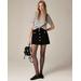 Button-Front Denim Mini Skirt