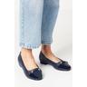 Wallis Womens Wide Fit Lyla Snaffle Detail Toecap Flat Shoes - Navy - Size UK 3 | Wallis Sale | Discount Designer Brands