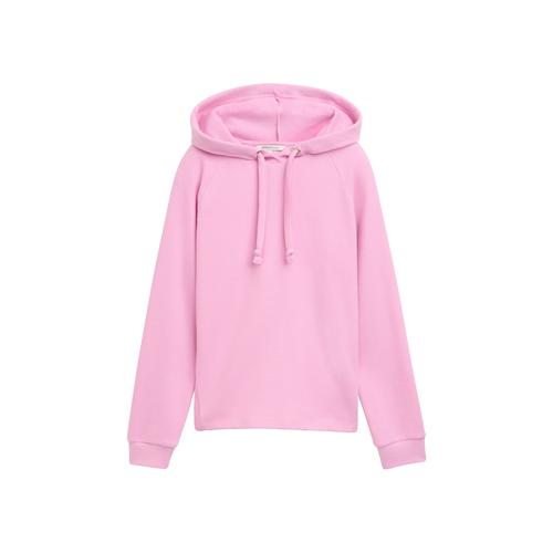 TOM TAILOR DENIM Damen Loose Fit Hoodie, rosa, Uni, Gr. XL