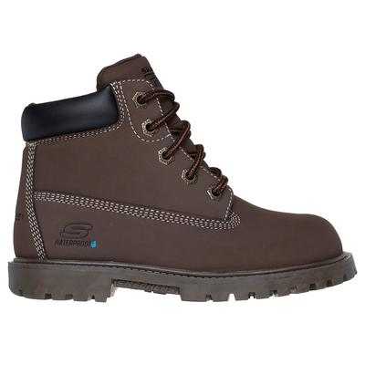 Skechers Boy's Power Reach - Hydro-Tread Boots | Size 1.5 | Dark Brown | Synthetic