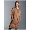 Sweatkleid TRIGEMA "TRIGEMA Sweatkleid in kuscheliger Sweat-Qualität", Damen, Gr. L, US-Größen, braun (haselnuss), 50% Baumwolle, 50% Polyester, casual, Kleider