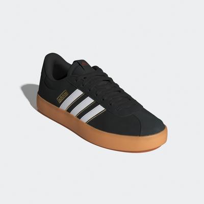 Sneaker ADIDAS SPORTSWEAR "VL COURT 3.0", Gr. 43, schwarz-weiß (core schwarz, cloud weiß, team victory rot), Leder, Synt